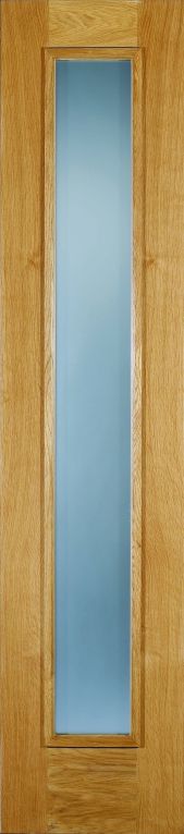 Oak Frosted Sidelight for External Doors